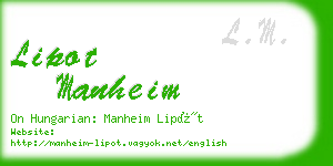 lipot manheim business card